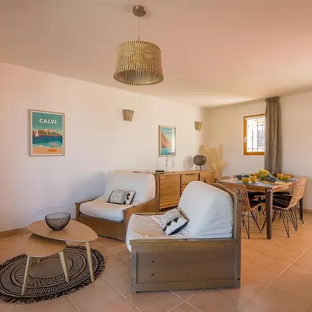 Maison Mitoyenne Vue Wifi Proche L'ile Rousse Belgodère